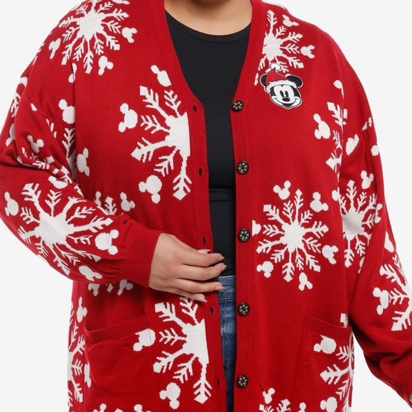 Her Universe Sweaters - Her Universe Disney Mickey Mouse Snowflake Cardigan